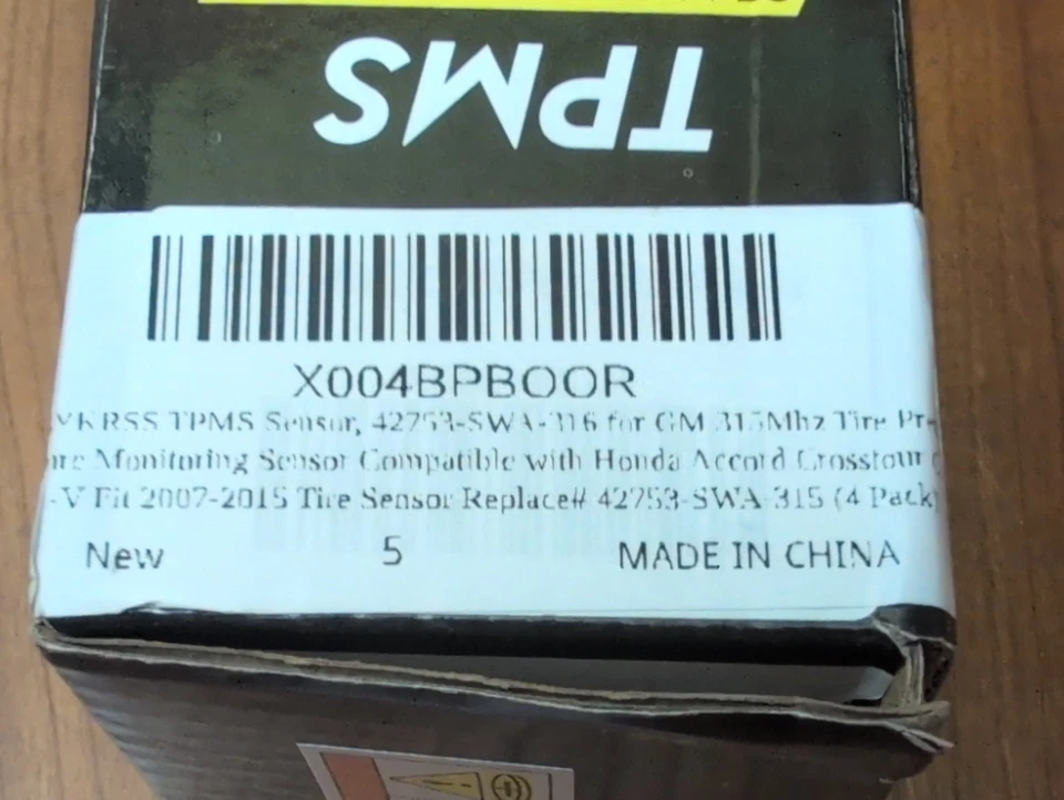 Sensor monitor de presión de neumáticos TPMS para Honda CR-V 2007 2008 2009 2010 2011 4 un. Foto 2 de 4