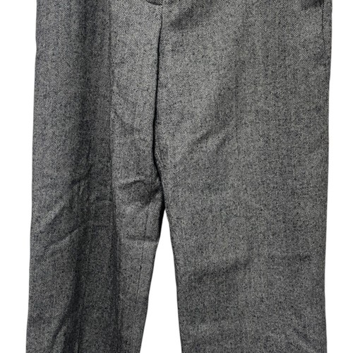Jaegar Ladies Trousers Grey Black 100% Virgin Wool Stripe Office Smart Size 10 - Picture 4 of 7