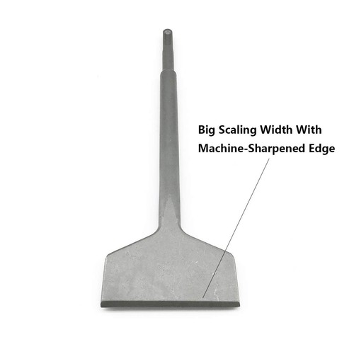 3 Inch Wide Tile & Thinset Scaling Chisel SDS-Plus Shank 3" x 10" Thinset Scr... - Picture 3 of 4