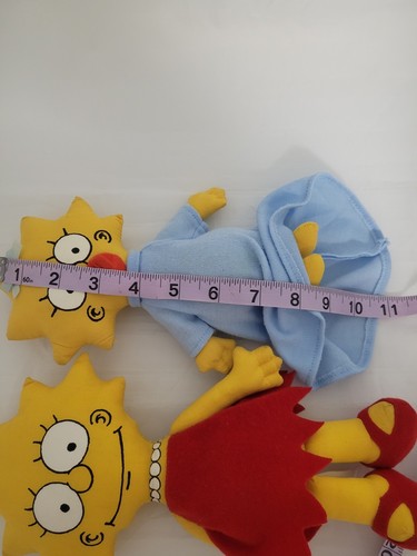 Muñeca de trapo de peluche vintage Maggie & Lisa Simpson Dan Dee 1990 10" - Imagen 10 de 10