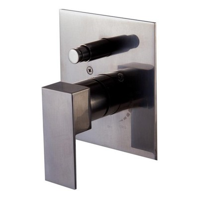 ALFI brand AB6801-BN Nickel Square Pressure Balanced Shower Mixer with Diverter