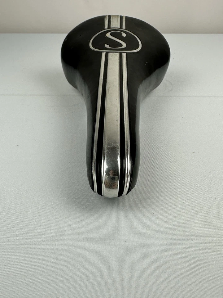 Asiento estilo BMX Schwinn negro cromo rayas S Foto 3 de 4