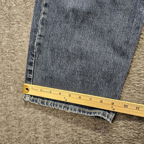 Pantalones de mezclilla vintage Levi's 529 para hombre 34x30 azul oscuro tiro bajo rectos descoloridos Y2K - Imagen 11 de 11