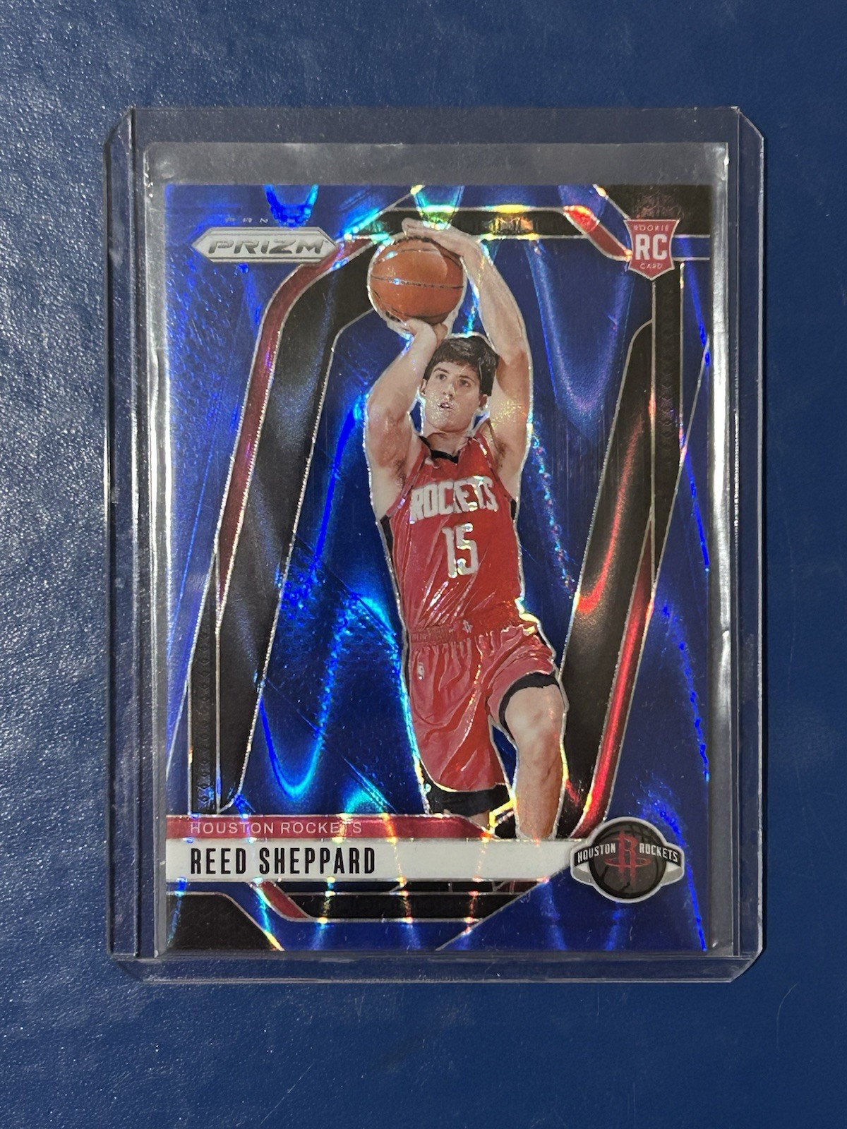 2024-25 Panini Prizm - Reed Sheppard #268 Blue Seismic Prizm /99 (RC)