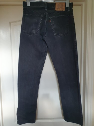 Levi's Vintage 90s 611 Straight Fit Orange Tab Jeans W33 L31 Men's Washed Black - Picture 2 of 13