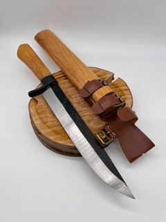 C13 Japanisches Kensei INOSHISHI Tanto Katana Messer TOP Holzscheide 25 cm