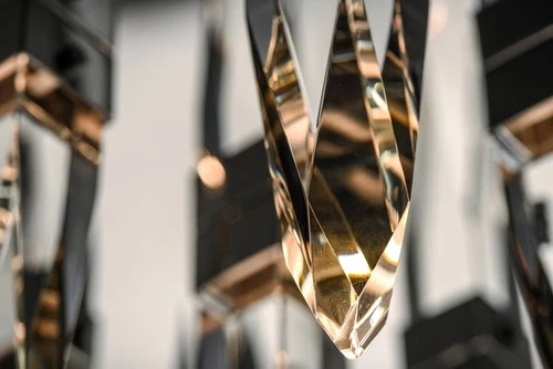 ET2 Quartz 15 3/4" Wide Polished Nickel 9-Light LED Pendant - Picture 4 of 5