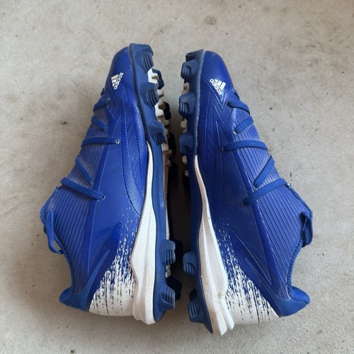 Adidas Kid's Afterburner 8 MD Baseball Shoe Cleats Size 4 Blue - Picture 8 of 11