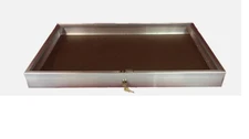Aluminum Display Case Side Opening 34 x 22 x 3 Glass Top Showcase for Trade Show