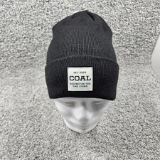 Coal Uniform Mid Length Knit Cuff Beanie Fit Black Unisex  One Size Fits Most