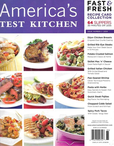 America's Test Kitchen Fast & Fresh 64 Recipe Cards Collection - Complete Intact - Picture 1 of 3