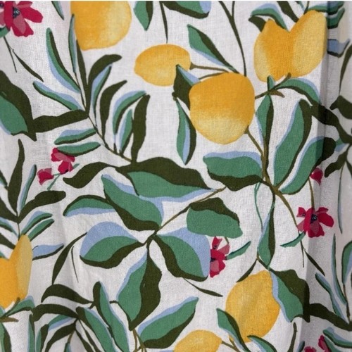 Ava & Viv Womens Linen Blend Top Linen Blend All Over Lemon Print Resort SZ 3X - Picture 2 of 15