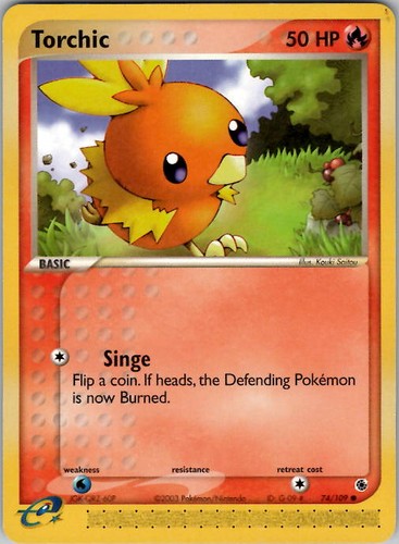 Torchic - Common Ruby and Sapphire 74/109 LP/NM - Picture 1 of 2