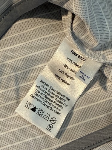 Asics Men's M 1/4 Zip Stripe Long Sleeve Pullover Track Jacket White/Gray EUC - Picture 13 of 18
