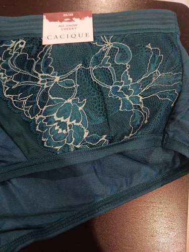 Lane Bryant 26/28 Teal Lace Trim Cheeky Cacique Seriously Sexy NEW W TAG - Picture 2 of 3
