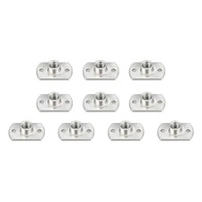 10PCS M6 Tab Base UNC Weld Nuts Machine Screws 2 Projection Carbon Steel Silver