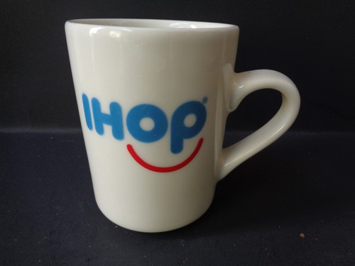 IHOP Classic Diner Cup Mug by Tuxton in Off White with Red Smile Blue Letters - Picture 1 of 5