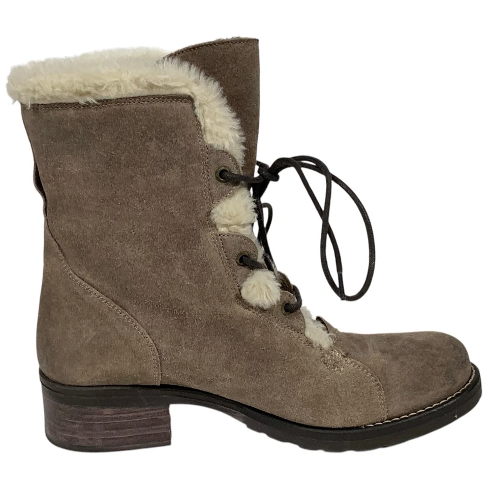 Botas de combate Taos para mujer de cuero con cordones marrón claro EE. UU. 10-10,5 EUR 41 Foto 2 de 4