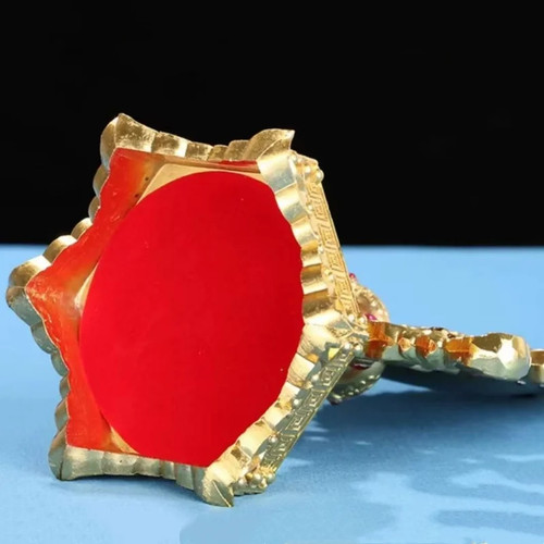 Buddhismus Schatzspiegel Tibetische Legierung Handarbeit Tantrischer Spiegel Altäre Ornament - Bild 6 von 6