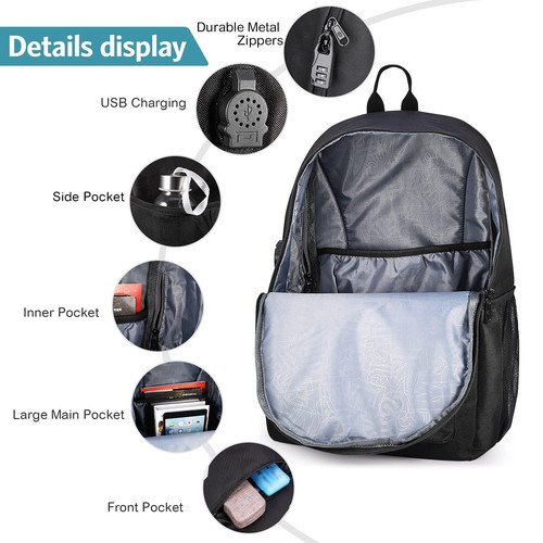 Kids Backpacks for Boys, Elementary School College Bookbag Lightweight Laptop... - Afbeelding 2 van 7