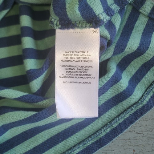 Polo Ralph Lauren Polo Shirt Boys L 14-16 Green/Blue Striped Performance Golf - Picture 5 of 7
