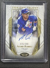 ARAMIS RAMIREZ 2022 TOPPS TIER ONE #T1TA-AR TALENT AUTO 75/299 CUBS