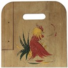 Cutting Board Chicken Rooster Wood With Knife Vintage MCM Cheese Board