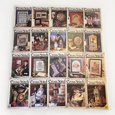 Vintage Cross Stitch & Country Crafts Magazine Lot of 20 1986-1991