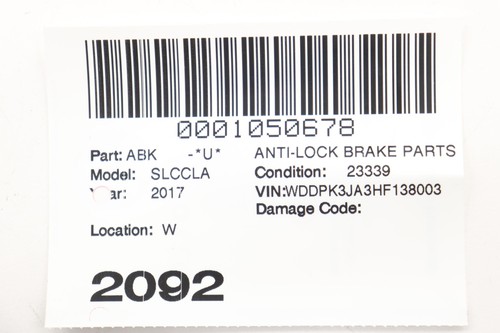Mercedes Clase SLC 2017 2018 2019 2020 piezas de freno antibloqueo A 1724310400 - Imagen 11 de 11