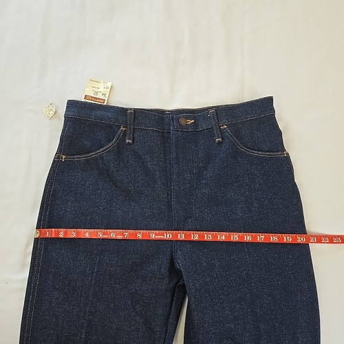 NOS 80s Rustler Jeans Talon Zip Dark Wash Preshrunk Straight Fit Men's 34x32 USA - Picture 20 of 21