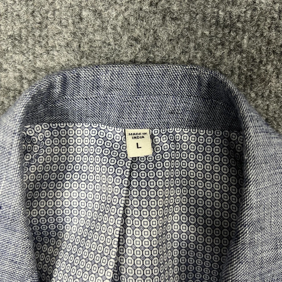 Blazer Baird McNutt Murano Para Hombres Grande Azul Lino Dos Botones Abrigo Deportivo Chaqueta Foto 4 de 4