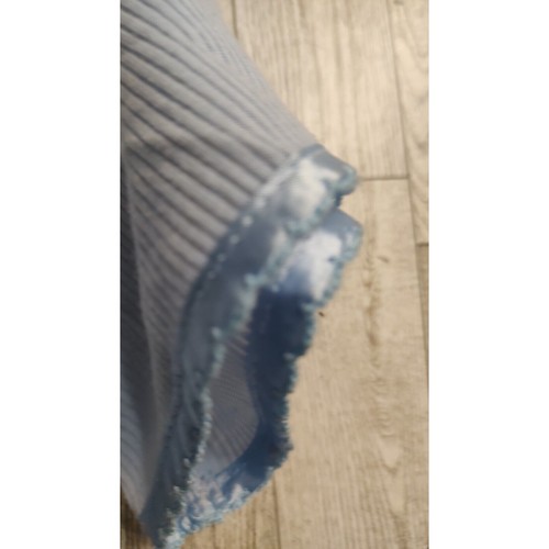 Charmour Women Blue P.J. Top Size medium Embroidery Sequins Ribbon Satin Buttons - Picture 7 of 13