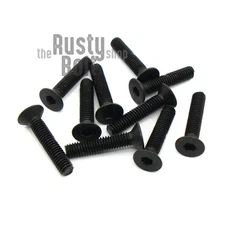 M3 x 15mm, Socket Flat Head Screws, 10.9 Steel, Black