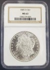 1885-O US Morgan Silver Dollar - NGC Graded MS 63 -020