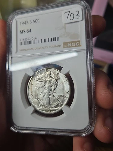 Photo of a 1942-S Walking Liberty Half Dollar from an eBay listing that sold on Jul 19, 2026