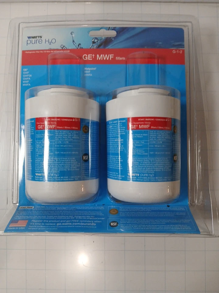 (2-Pk) Watts GE Refrigerator Replacement Filter Cartridge G-1-2 - Image 4 of 4