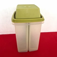 Tupperware Pick-A-Deli Pickle Keeper Large 3 Piece Avocado Green #1330-1/1332-1