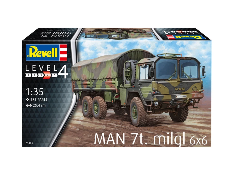 Ciężarówka MAN 7t Milgl - Revell 03291 skala 1/35 - Immagine 2 di 3