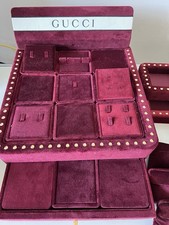 Gucci, Dekomaterial, Samt/ Metall, Weinrot & ...