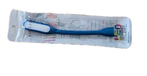 Flexible USB LED Light Lamp Blue Computer Study Reading Notebook Laptop PC New - 第 1/2 張圖片