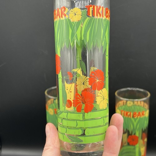 LIbbey Tiki Bar Hawaiano Highball Copas de Cóctel Flor de Hibisco 7” - Juego de 4 - Imagen 4 de 12