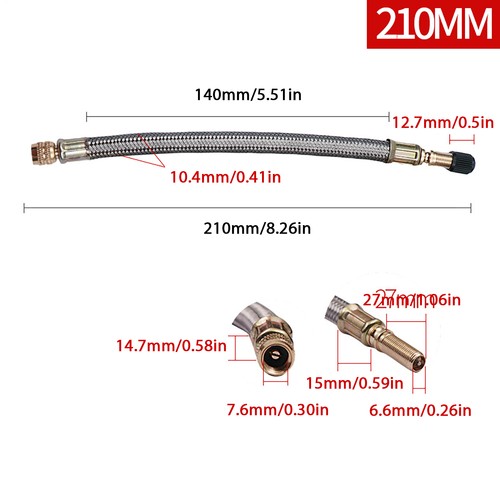 Auto Reifen Luftfüller Schlauch Schlauch Schlauch Schlauch Verlängerungsrohr Adapter Wartung - Bild 6 von 16
