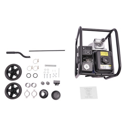 4 Stroke Portable Water Pump 6.5hp 2in Water Transfer Pump with Handle & Wheels - Picture 5 of 16