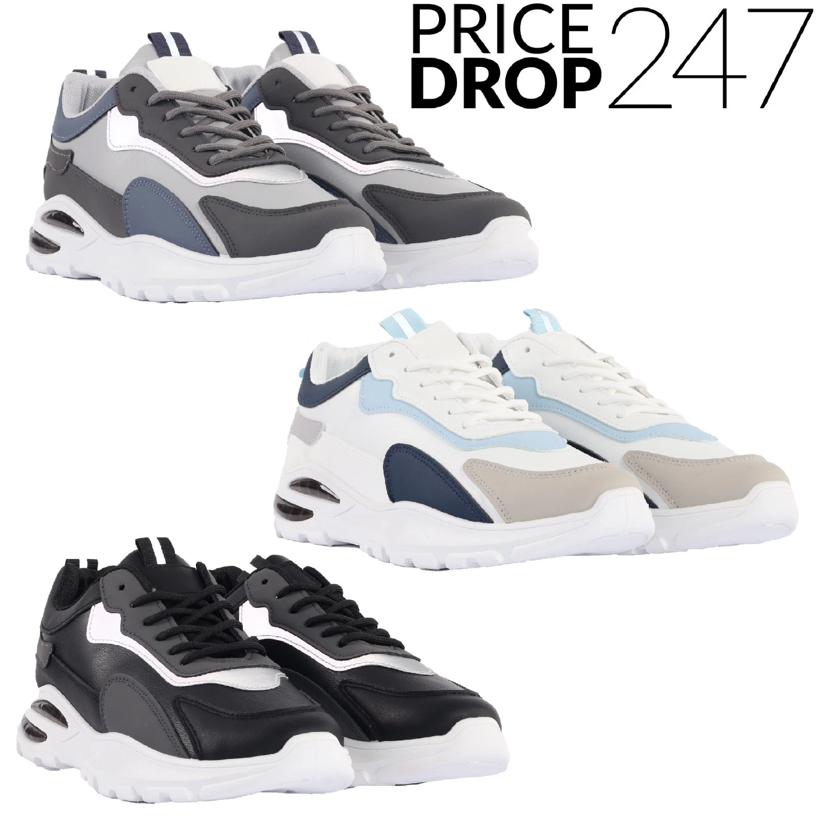 MENS AIR SHOCK ABSORBING RUNNING TRAINERS - CASUAL GYM WALKING SPORTS SHOES SIZE
Opens in a new wind