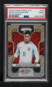 2018 Panini Prizm World Cup Mojo Prizm Marcus Rashford #72 PSA 9 MINT