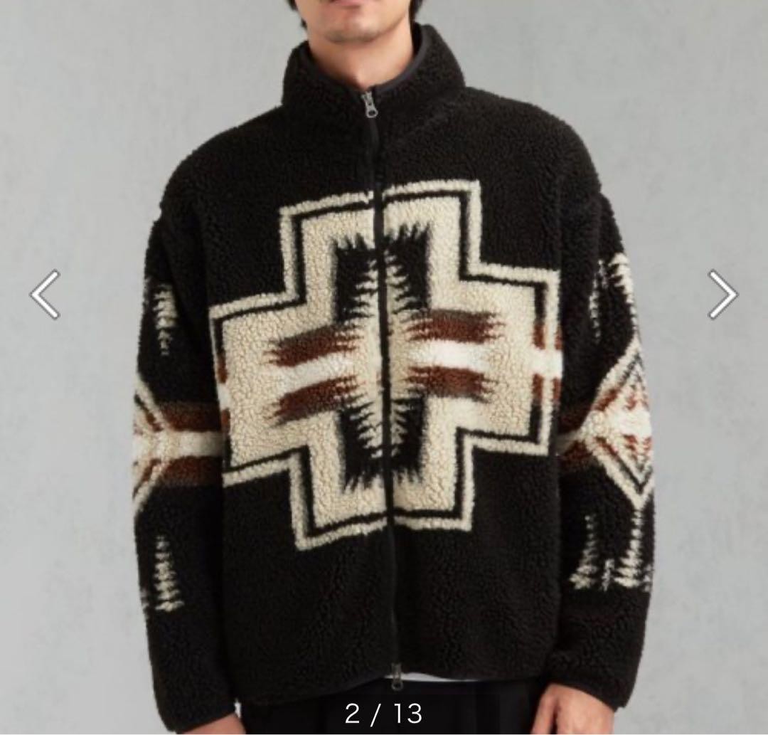 Pendleton Harding Native Pattern Fleece Jacket M … - image 1