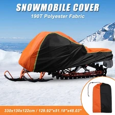 Snowmobile Cover Waterproof for Polaris for Ski Doo for Yamaha Fit 130" Orange