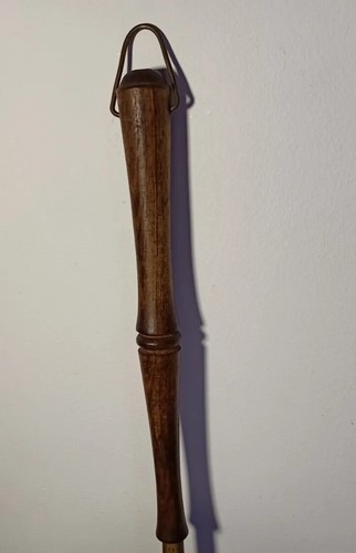 Antique Copper Frying Pan With Wooden Handle Decorative Use Or For Restoration - Bild 5 von 9