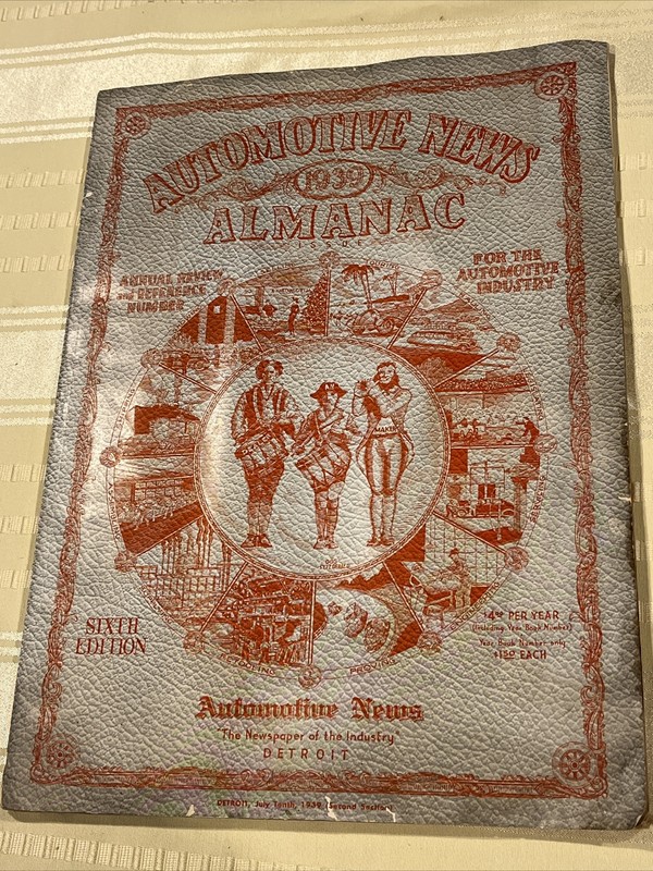 RARE 1939 Dealer AUTOMOTIVE Industry NEWS ALMANAC 134pgs GM PACKARD Olds Buick RARE 1939 Dealer AUTOMOTIVE Industry NEWS ALMANAC 134pgs GM PACKARD Olds Buick