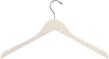 Wood Standard Hangers 50 Ivory Wooden Dress Shirt Top Clothes Clothing 17"